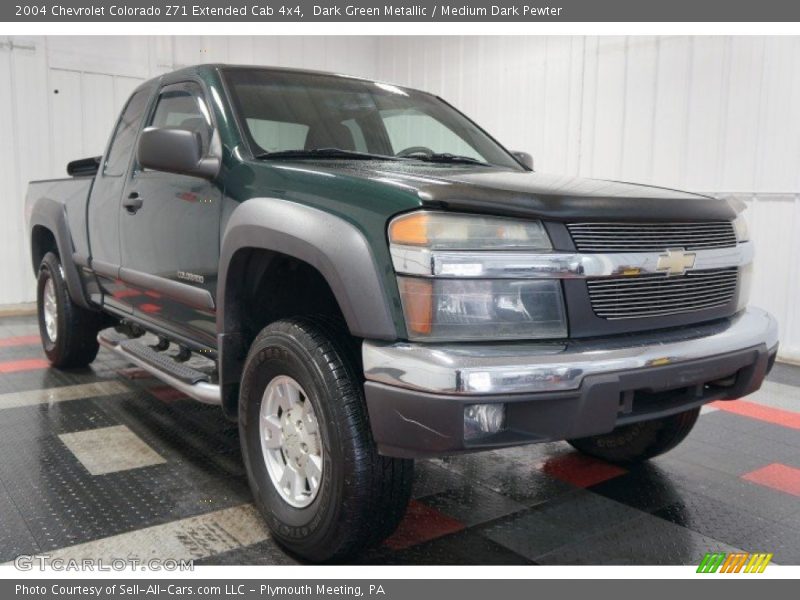 Dark Green Metallic / Medium Dark Pewter 2004 Chevrolet Colorado Z71 Extended Cab 4x4