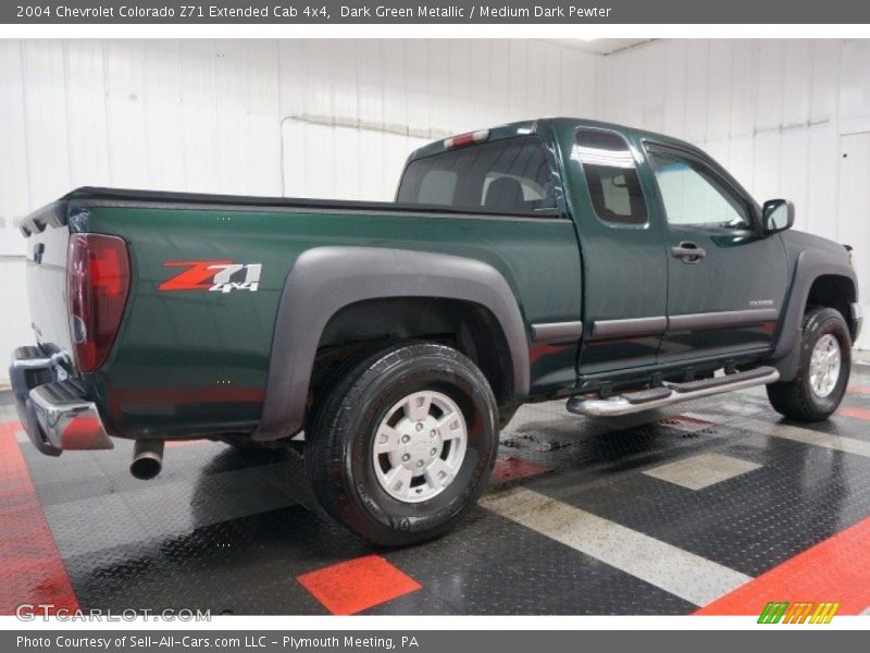 Dark Green Metallic / Medium Dark Pewter 2004 Chevrolet Colorado Z71 Extended Cab 4x4