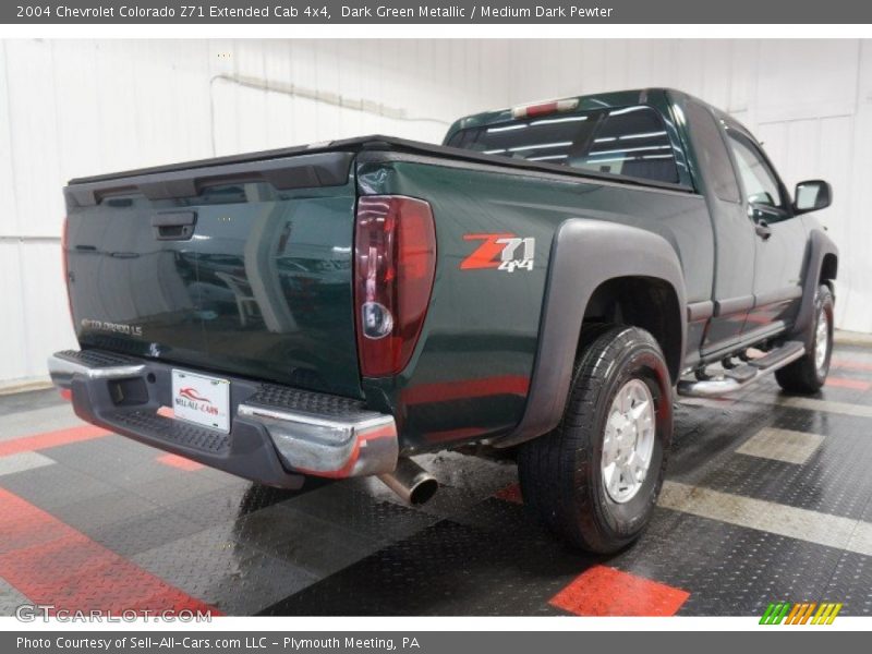 Dark Green Metallic / Medium Dark Pewter 2004 Chevrolet Colorado Z71 Extended Cab 4x4