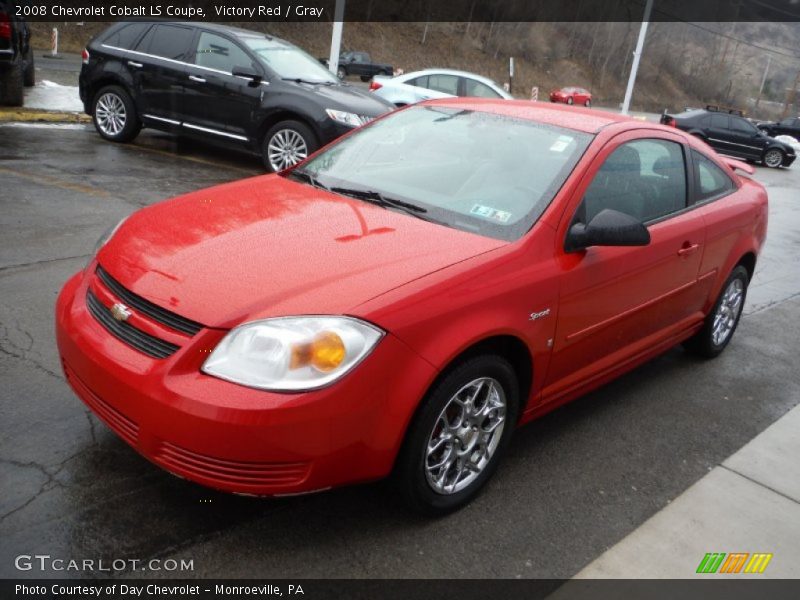 Victory Red / Gray 2008 Chevrolet Cobalt LS Coupe