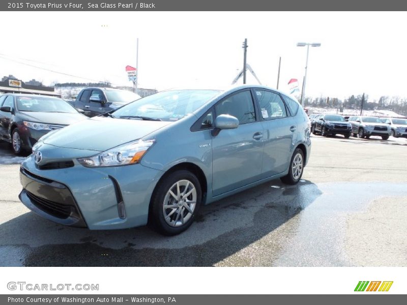 Sea Glass Pearl / Black 2015 Toyota Prius v Four