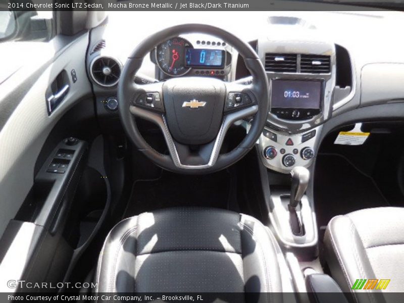 Mocha Bronze Metallic / Jet Black/Dark Titanium 2014 Chevrolet Sonic LTZ Sedan