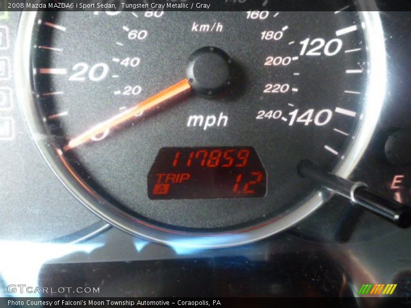 Tungsten Gray Metallic / Gray 2008 Mazda MAZDA6 i Sport Sedan