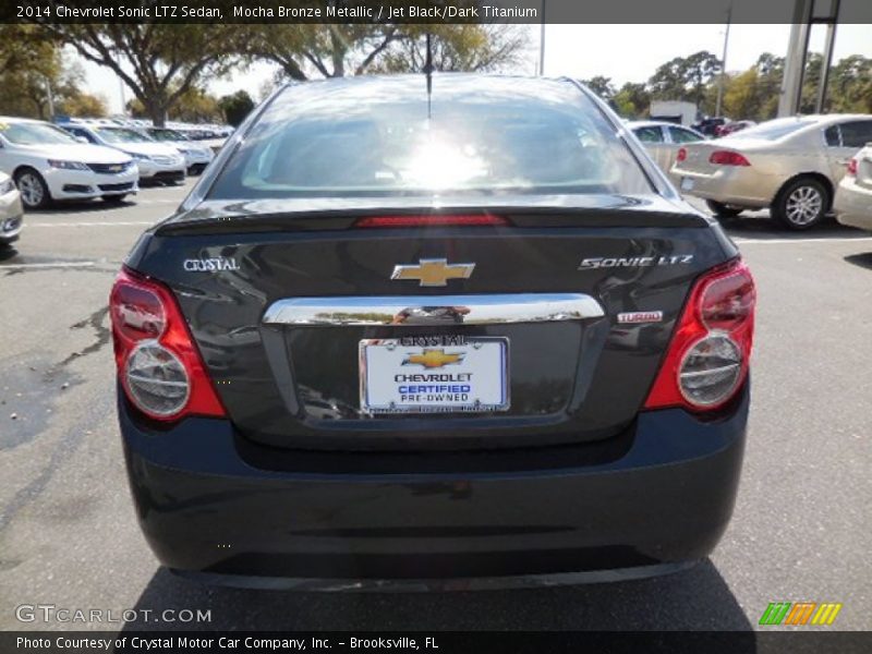 Mocha Bronze Metallic / Jet Black/Dark Titanium 2014 Chevrolet Sonic LTZ Sedan