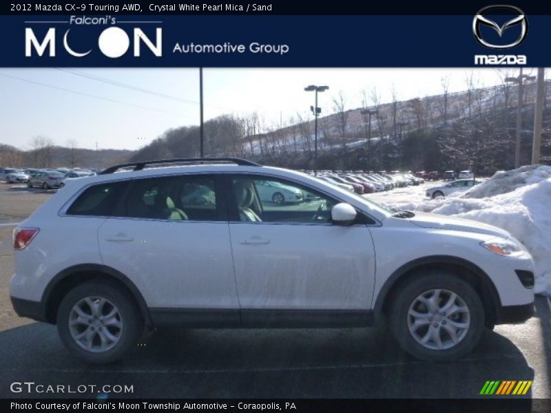 Crystal White Pearl Mica / Sand 2012 Mazda CX-9 Touring AWD