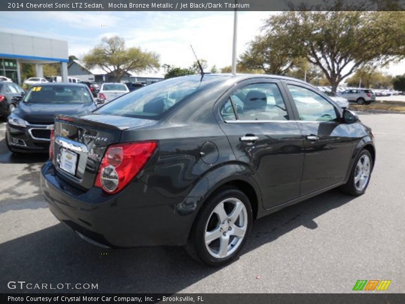 Mocha Bronze Metallic / Jet Black/Dark Titanium 2014 Chevrolet Sonic LTZ Sedan