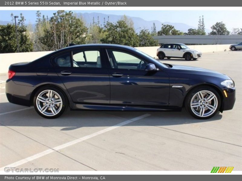 Imperial Blue Metallic / Oyster/Black 2012 BMW 5 Series 550i Sedan