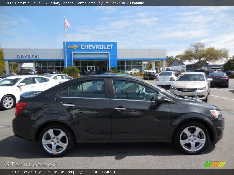 Mocha Bronze Metallic / Jet Black/Dark Titanium 2014 Chevrolet Sonic LTZ Sedan