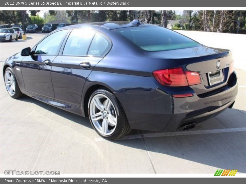 Imperial Blue Metallic / Oyster/Black 2012 BMW 5 Series 550i Sedan
