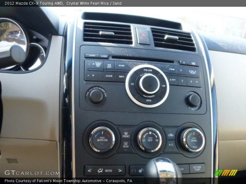 Crystal White Pearl Mica / Sand 2012 Mazda CX-9 Touring AWD