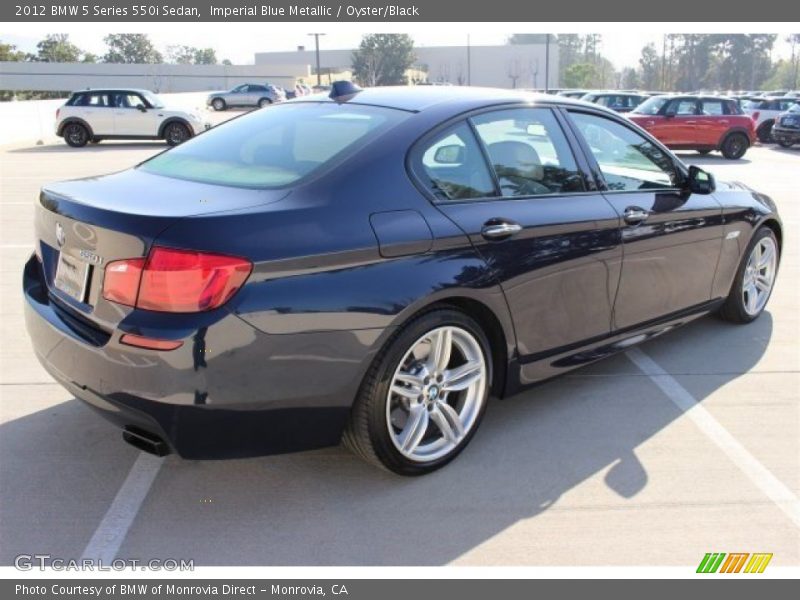Imperial Blue Metallic / Oyster/Black 2012 BMW 5 Series 550i Sedan