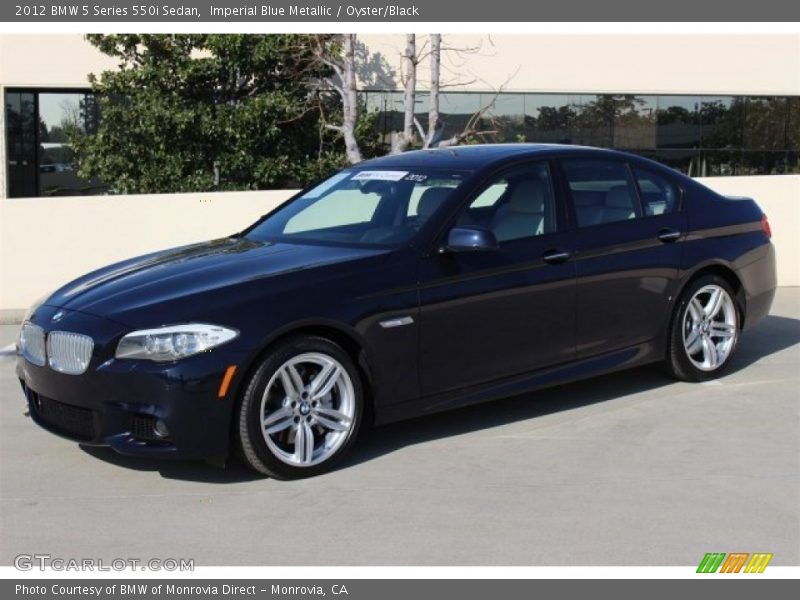 Imperial Blue Metallic / Oyster/Black 2012 BMW 5 Series 550i Sedan