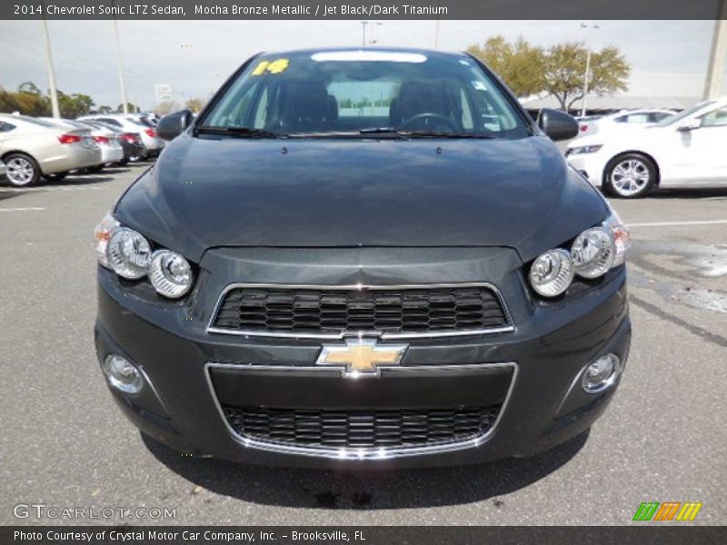 Mocha Bronze Metallic / Jet Black/Dark Titanium 2014 Chevrolet Sonic LTZ Sedan