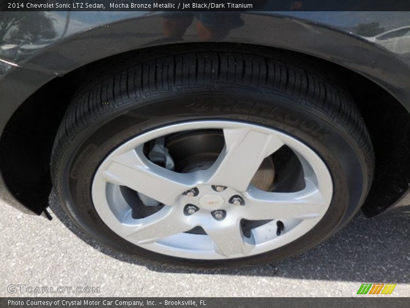 Mocha Bronze Metallic / Jet Black/Dark Titanium 2014 Chevrolet Sonic LTZ Sedan