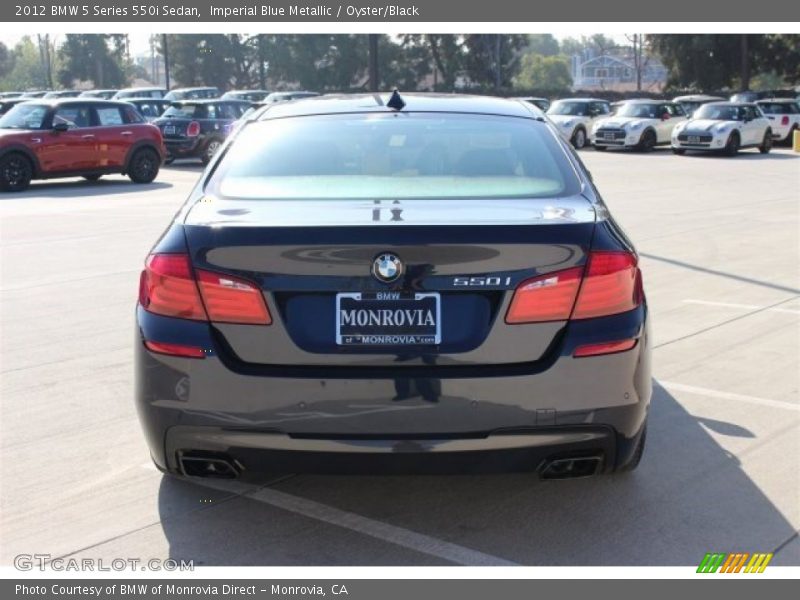 Imperial Blue Metallic / Oyster/Black 2012 BMW 5 Series 550i Sedan
