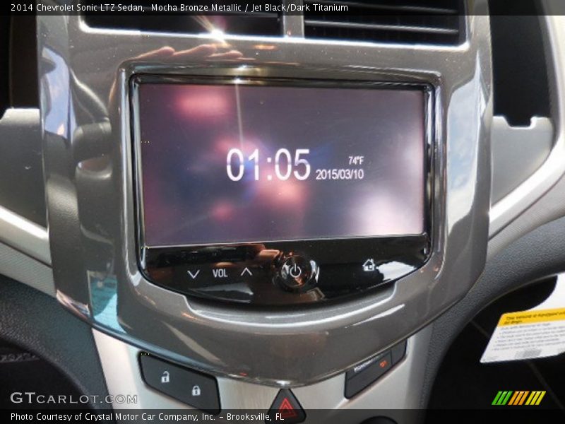 Mocha Bronze Metallic / Jet Black/Dark Titanium 2014 Chevrolet Sonic LTZ Sedan