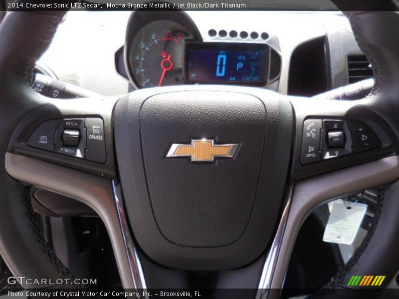 Mocha Bronze Metallic / Jet Black/Dark Titanium 2014 Chevrolet Sonic LTZ Sedan