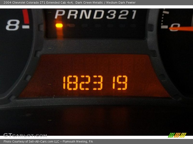 Dark Green Metallic / Medium Dark Pewter 2004 Chevrolet Colorado Z71 Extended Cab 4x4