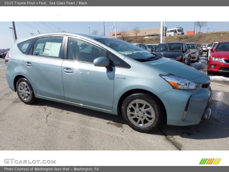 Sea Glass Pearl / Black 2015 Toyota Prius v Four