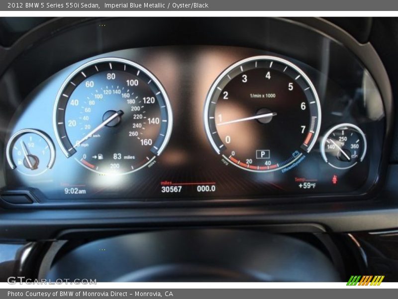  2012 5 Series 550i Sedan 550i Sedan Gauges