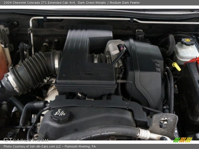 Dark Green Metallic / Medium Dark Pewter 2004 Chevrolet Colorado Z71 Extended Cab 4x4
