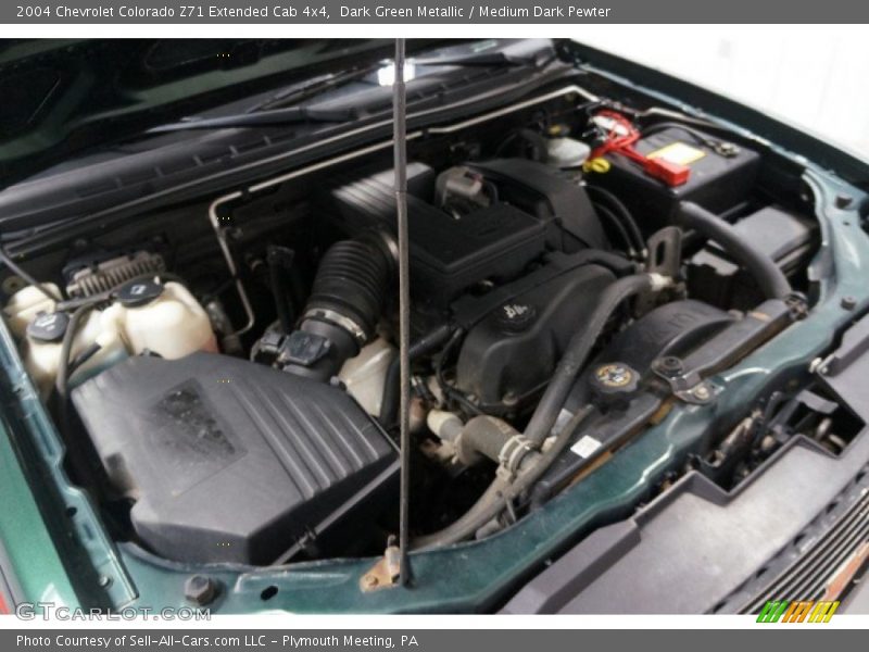 Dark Green Metallic / Medium Dark Pewter 2004 Chevrolet Colorado Z71 Extended Cab 4x4