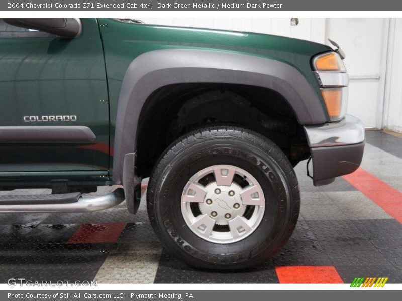 Dark Green Metallic / Medium Dark Pewter 2004 Chevrolet Colorado Z71 Extended Cab 4x4