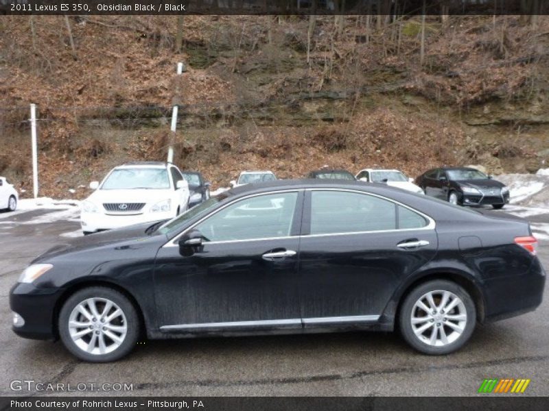 Obsidian Black / Black 2011 Lexus ES 350
