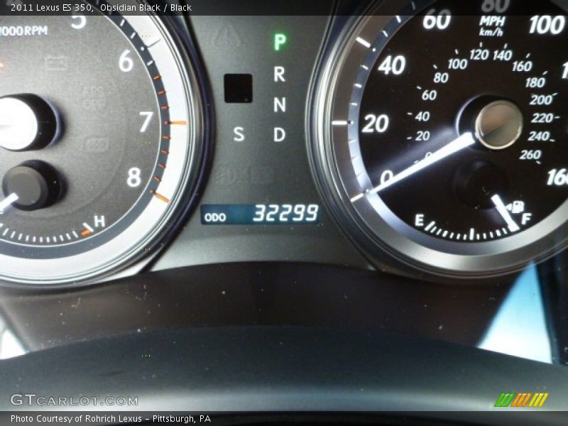 Obsidian Black / Black 2011 Lexus ES 350