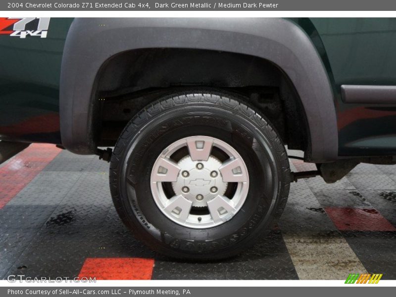 Dark Green Metallic / Medium Dark Pewter 2004 Chevrolet Colorado Z71 Extended Cab 4x4