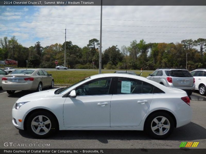 Summit White / Medium Titanium 2014 Chevrolet Cruze LT