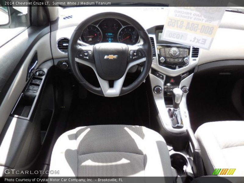 Summit White / Medium Titanium 2014 Chevrolet Cruze LT