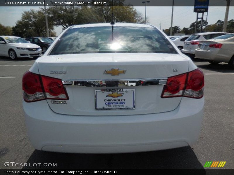 Summit White / Medium Titanium 2014 Chevrolet Cruze LT