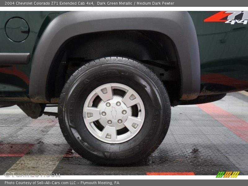 Dark Green Metallic / Medium Dark Pewter 2004 Chevrolet Colorado Z71 Extended Cab 4x4
