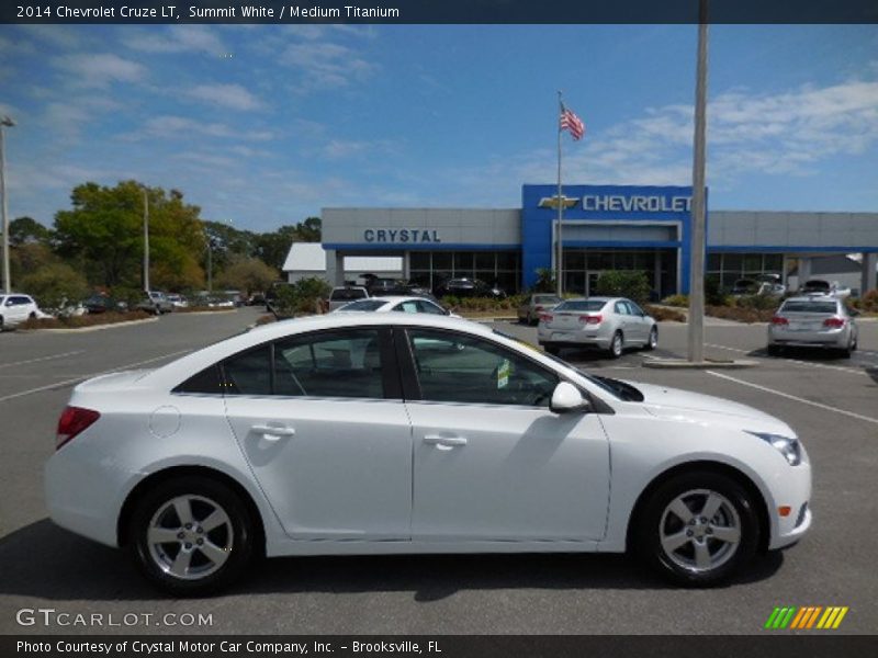 Summit White / Medium Titanium 2014 Chevrolet Cruze LT