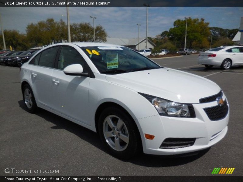 Summit White / Medium Titanium 2014 Chevrolet Cruze LT