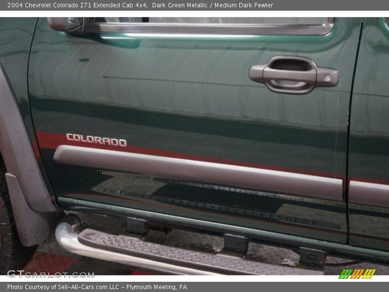 Dark Green Metallic / Medium Dark Pewter 2004 Chevrolet Colorado Z71 Extended Cab 4x4