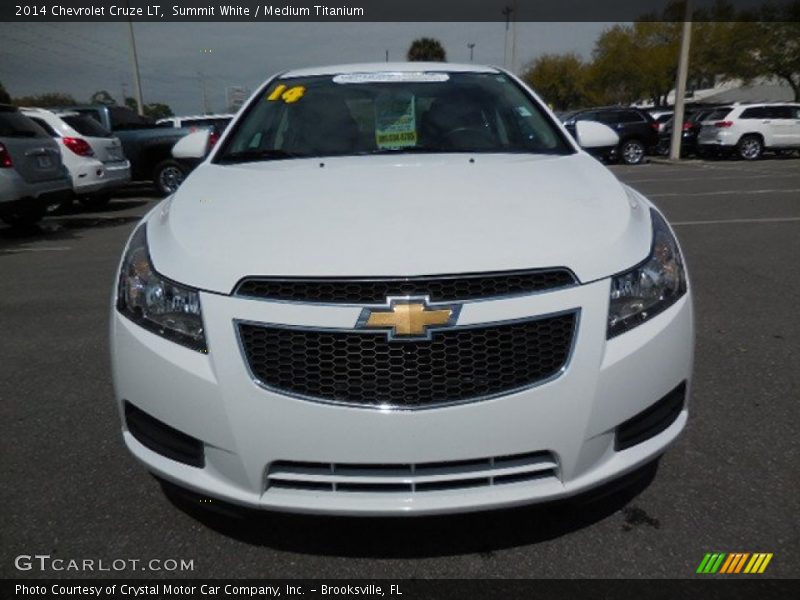Summit White / Medium Titanium 2014 Chevrolet Cruze LT