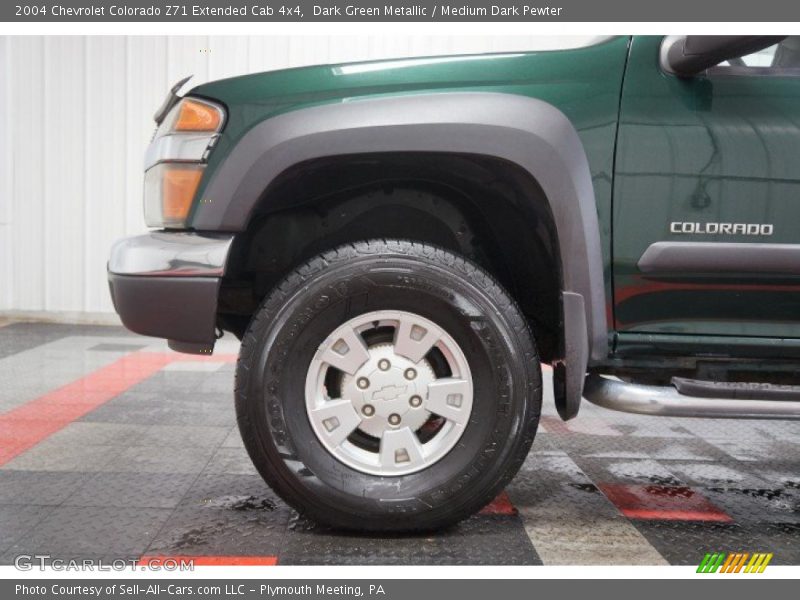 Dark Green Metallic / Medium Dark Pewter 2004 Chevrolet Colorado Z71 Extended Cab 4x4