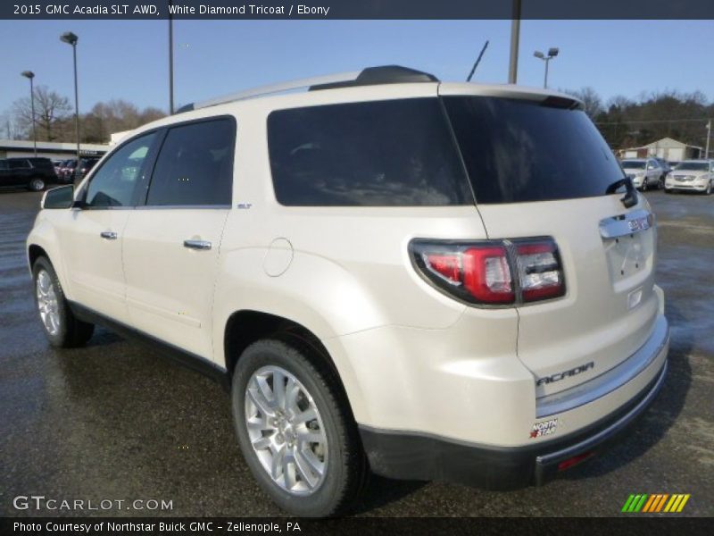 White Diamond Tricoat / Ebony 2015 GMC Acadia SLT AWD