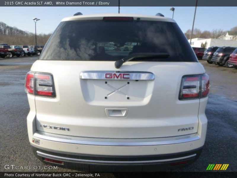 White Diamond Tricoat / Ebony 2015 GMC Acadia SLT AWD