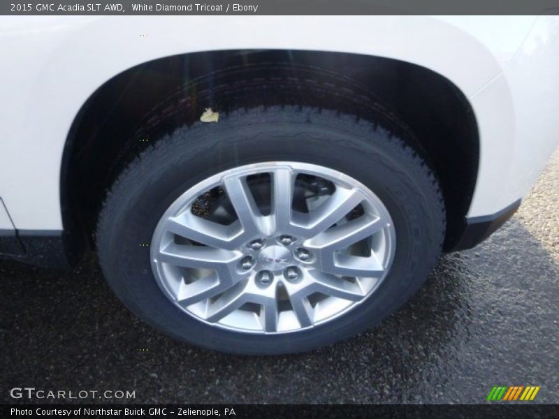 White Diamond Tricoat / Ebony 2015 GMC Acadia SLT AWD