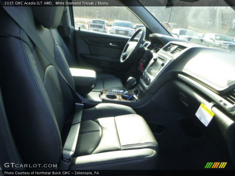 White Diamond Tricoat / Ebony 2015 GMC Acadia SLT AWD
