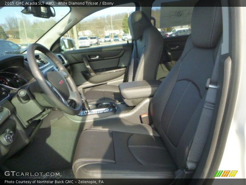 White Diamond Tricoat / Ebony 2015 GMC Acadia SLT AWD