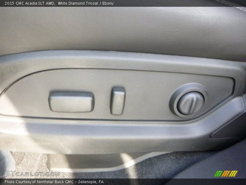 White Diamond Tricoat / Ebony 2015 GMC Acadia SLT AWD
