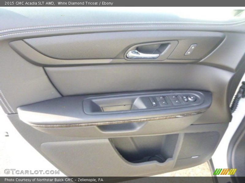 White Diamond Tricoat / Ebony 2015 GMC Acadia SLT AWD