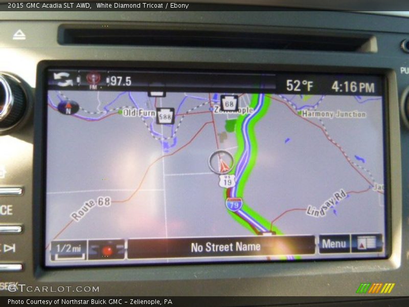 White Diamond Tricoat / Ebony 2015 GMC Acadia SLT AWD