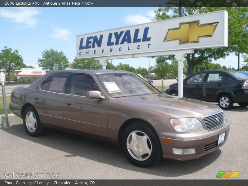 Antique Bronze Mica / Ivory 2000 Lexus LS 400