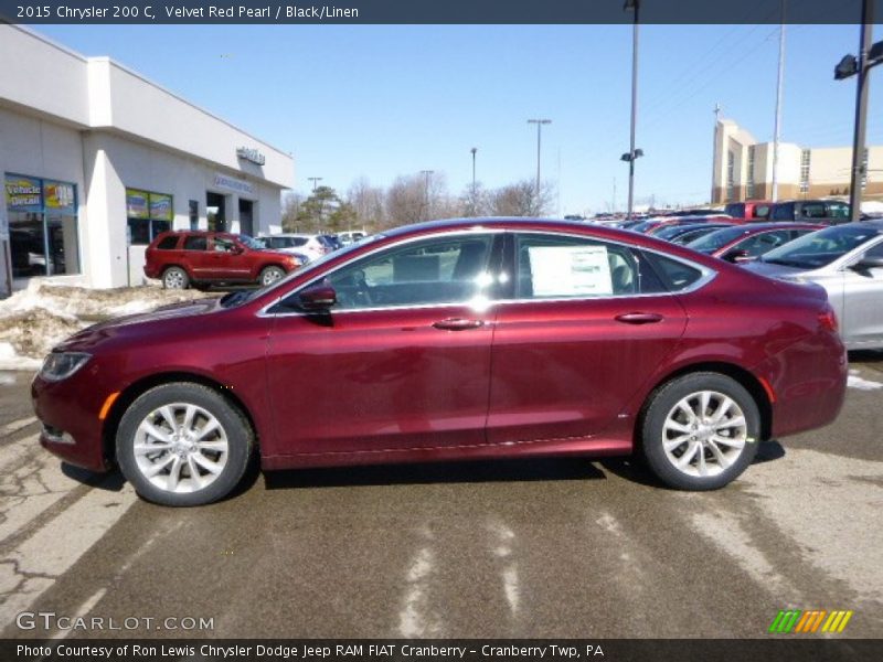 Velvet Red Pearl / Black/Linen 2015 Chrysler 200 C
