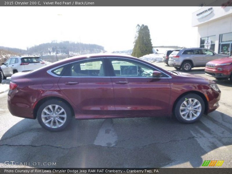 Velvet Red Pearl / Black/Linen 2015 Chrysler 200 C